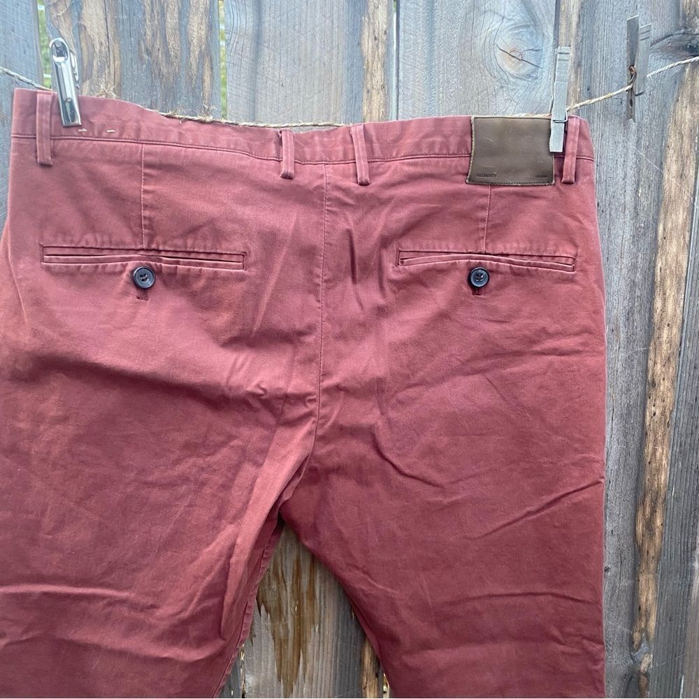 All saints cotton blend red chinos size 36 - Picture 9 of 11